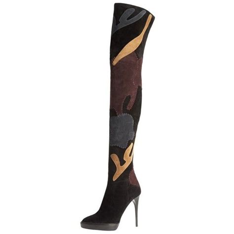 burberry over-the-knee suede patchwork boots|Women's Designer Burberry Over the Knee .